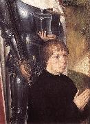Hans Memling The donor Adriaan Reins in front of Saint Adrian on the left panel of the Triptych of Adriaan Reins painting